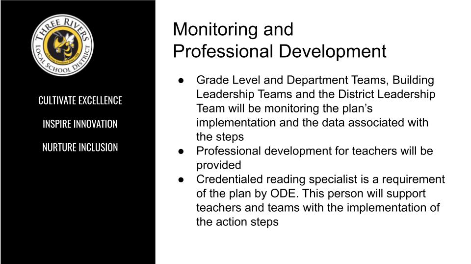 Literacy Plan - Monitoring and Professional Development